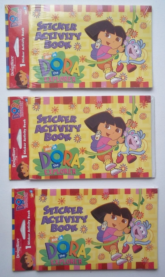 Nuevo Lote de 3 Favores de Fiesta de Cumpleaños Dora La Exploradora Pegatina Libros de Actividades   Foto 1 de 1