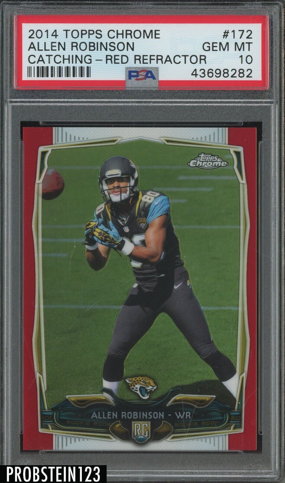 2014 Topps Chrome Red Refractor Allen Robinson Catching RC Rookie 1/25 PSA 10