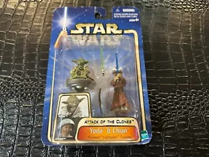 2002 Figuras de acción Hasbro (S11-Bx4) sin usar Star Wars AOTC YODA - Imagen 1 de 1