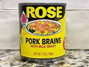 Rose Pork Brains mit Milchsoße 7 Unzen Dose Frühstück mit Eiern Boone Marken - Bild 1 von 4