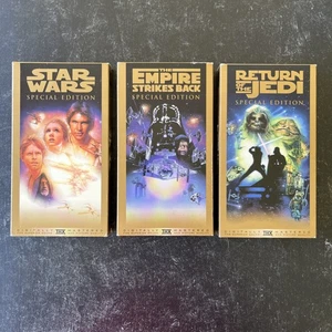 Star Wars Trilogy VHS Tape 1997 Special Edition Untested Empire Strikes Jedi - Picture 1 of 4