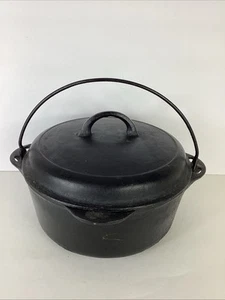 Antique Griswold Tite Top Cast Iron Dutch Oven -No. 8 Erie PA Self Basting Lid - Picture 1 of 10