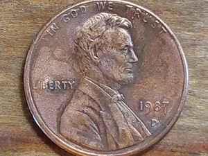 1987 D DDO Penny - Picture 1 of 10