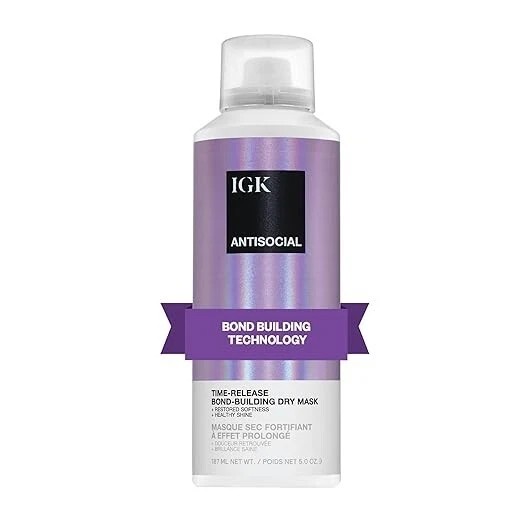 IGK ANTISOCIAL Overnight Bond-Building Dry Hair Mask 5 oz