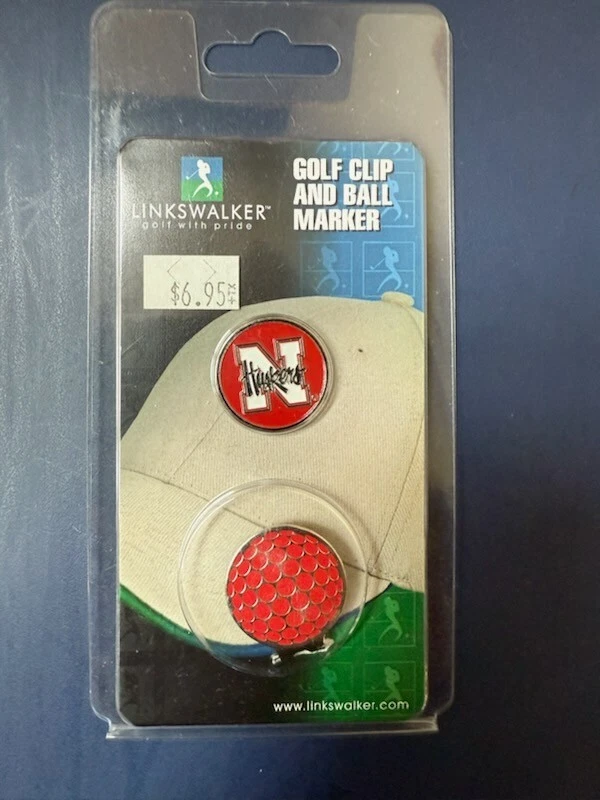 Linkswalker Golf Clip & Ball Marker Nebraska University Huskers New - image 1 of 1