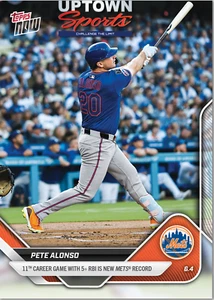 Pete Alonso - 2025 MLB Topps NOW® - Card 256 - Mets Record 11th Game 5 RBI's - Picture 1 of 2