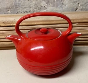Vintage Hall China TWINSPOUT Tea Master Chinese Red Teapot Nice - Picture 1 of 6