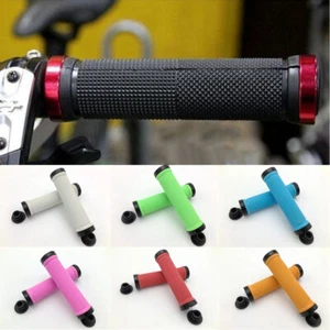 Bicycle Handle anti-slip handle Double Lock Bar Grips Mountain Bike On BMX MTB - Picture 1 of 26