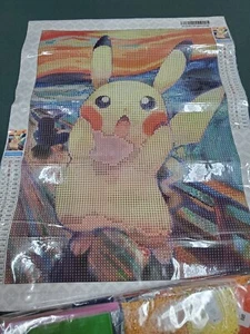 FULL DRILL ~ DIY DIAMOND PAINTING~ 30 X 40 CM~ PIKACHU ~ THE SCREAM~ USA STOCK - Picture 1 of 2