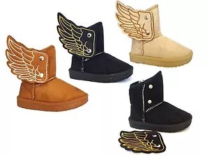 Neu Kinderstiefel Kleinkind Jungen Mädchen entzückende Winkelflügel Wildleder Mode Schuh-2033 - Bild 1 von 5