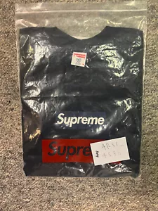 NEW SS15 Supreme x New York Yankees Box Logo Bogo T-Shirt - Navy - MEDIUM - Picture 1 of 2