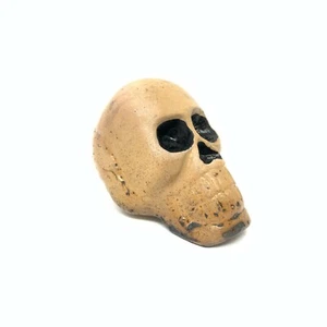 Teschio ghisa finitura antica scuro 2,25"" x 2"" fermacarte uomo decorazione grotta - Foto 1 di 2