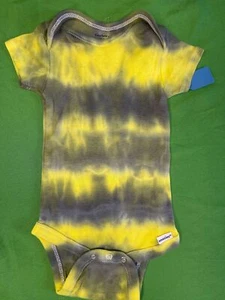 Green & Yellow Tie-Dye 100% Cotton Bodysuit/Vest Infant Baby 3-6 Months - Picture 1 of 3
