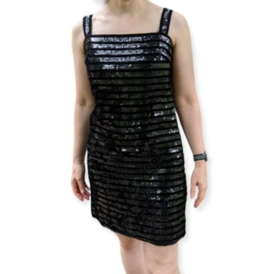 Vestido de fiesta vintage años 60 Malcolm Starr MOD terciopelo de seda flocado lentejuelas Foto 1 de 4