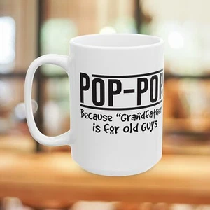 Taza de café Pop de los nietos Regalos del día del padre Taza del abuelo Regalos Divertidos - Imagen 1 de 11