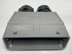 HARTING 09300240461 Heavy Duty Power Connector METAL HOOD HAN 24B 2 LVR LOCKING - Picture 1 of 7