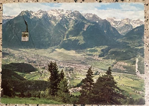 BLUDENZ BURS MIT RATIKON SCHESAPLANA AERIAL MOUNTAINS VINTAGE RPPC POSTCARD - Picture 1 of 2