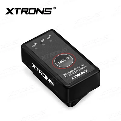 XTRONS Bluetooth OBD2 Car Auto Diagnostic Scanner Power Switch Tool for Sat Nav Stereo