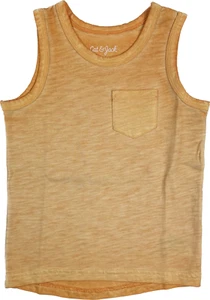 Camiseta sin mangas informal Cat and Jack naranja sin mangas de algodón con bolsillo en el pecho talla 2T - Imagen 1 de 2