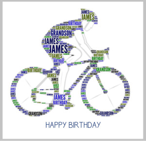 Personalised Card Cycling Cycle Bike Happy Birthday Retirement mountain bike 
