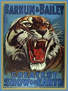 9016.Deko Poster.Home Wand.Raumgestaltung Kunst.Größte Show Zirkus Tiger Akt - Bild 1 von 1