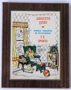 MCM Hombre Cueva Cerveza Deportes Maestro Ver TV Letrero Madera Arte de Pared De Colección - Imagen 1 de 12