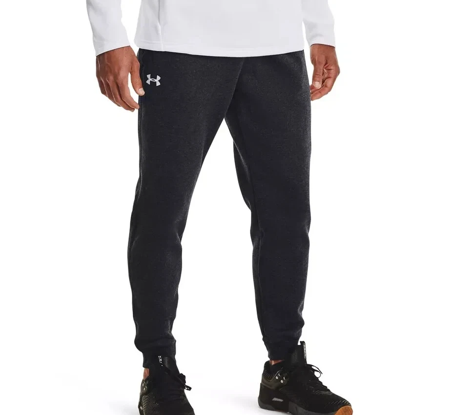 Men's Under Armour Hustle Fleece Joggers (1317455-002) 3XL Black (Dark Grey) - Image 1 of 1