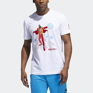 Adidas MARVEL IRON MAN JAMES HARDEN Tee-jersey Graphic Top Shirt Mens sz Lrg~NWT - Picture 1 of 10