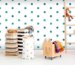 3D Spot Blue Green 757 Wallpaper Mural Paper Wall Print Indoor Murals CA Summer - Picture 1 of 5