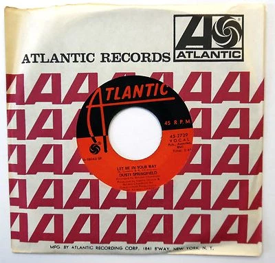 DUSTY SPRINGFIELD 45 Wanna Be A Free Girl / Let Me In ATLANTIC Soul MINT-  #379 - Image 1 of 2
