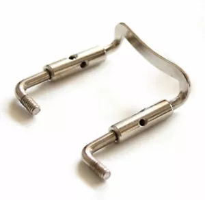 10x 3/4 4/4 Silber Farbe Violine Kinnrest Schraubklemme Nickel Silber - Bild 1 von 2