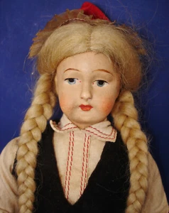 Vintage Martta Petalahti Cloth & Compo Cultural Ethnic Doll Finland 1930s-on - Picture 1 of 13