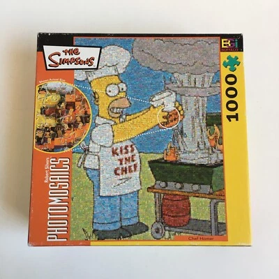 Rompecabezas Photomosaics Los Simpson 2005 "Chef Homer" 1000 piezas T-178 Foto 1 de 4