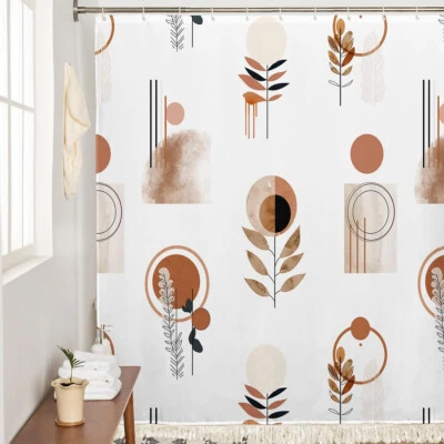 Bohemian Bathroom Curtain Colorful Boho Floral Print Beautiful Bright Polyester - Image 1 of 4