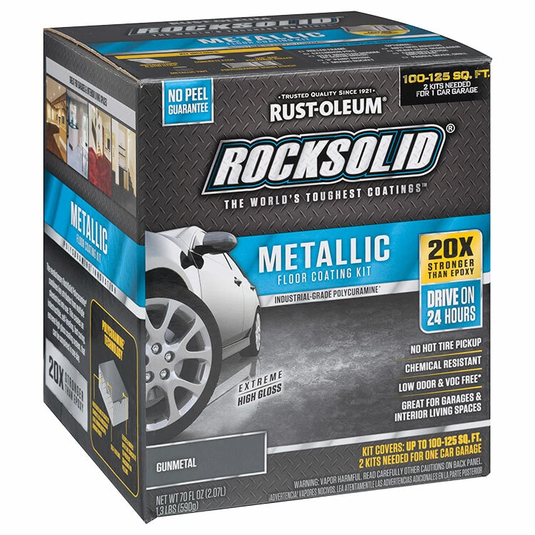 Rust-Oleum  RockSolid  Metallic Floor Coating Gunmetal - Image 1 of 1