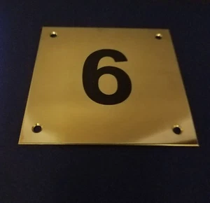 Türnummernschild poliert Chrom geprägt. - Bild 1 von 1