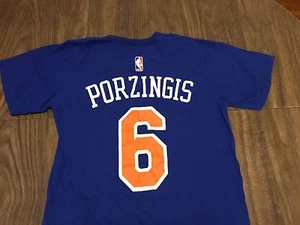 ADIDAS New York Knicks Porzingis 6 Camiseta Azul Pequeña NBA Baloncesto - Imagen 1 de 8