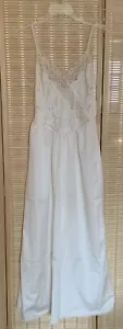 Vintage 70er Victoria's Secret langes elfenbeinfarbenes Spitzenkleid Union Md Goldkrone Dessous SIEHE - Bild 1 von 17