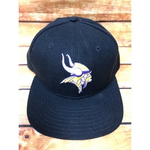 NOS Vintage MINNESOTA VIKINGS NFL Black New Era Pro Snapback Hat (b101) - Picture 1 of 6
