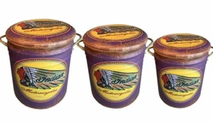 Three Sizes Indian Motorcycles Vintage Style Lidded Chair Storage Stool Box - Picture 1 of 9