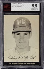 1955 Old Homestead Meats Franks Hot Dogs Des Moines Bruins Jim McDaniel BVG