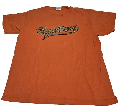 Realtree Shirt Youth Boys Large Orange Short Sleeve Hunting Cotton Outdoors - Image 1 of 4