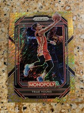 TRAE YOUNG  2022 - 23 PANINI PRIZM MONOPOLY GOLD SHIMMER SP 58/500 #1 HAWKS