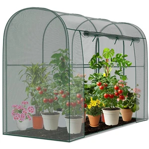 Jaulas de cultivo SLSY para plantas de jardín 118"Lx39"Wx71"H cubierta de red para plantas con cremallera - Imagen 1 de 45
