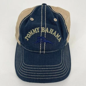 Cappello Tommy Bahama Strapback Uomo Taglia Unica Blu Maglia Retro Ricamato Logo Cap - Foto 1 di 9