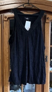 „Einzelteil“ Gina Benotti Shirt Gr.40/42 oder 48/50 Knitteroptik Schwarz Neu - Bild 1 von 3