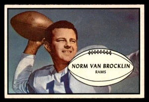1953 Bowman Football #11 Norm Van Brocklin EX - Picture 1 of 2
