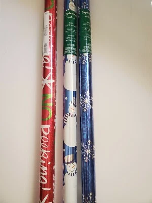 (3)Halographic Holiday Wrapping Paper 6 ft each - Image 1 of 2