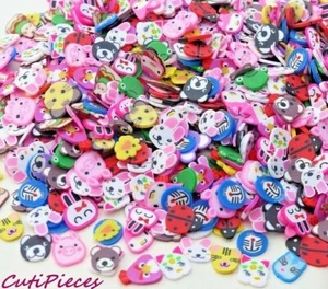 Fimo Clay Animal Cat Bear Pig LadyBird Frog Embellishment Tiny 3D Nail Art Craft - Picture 1 of 7