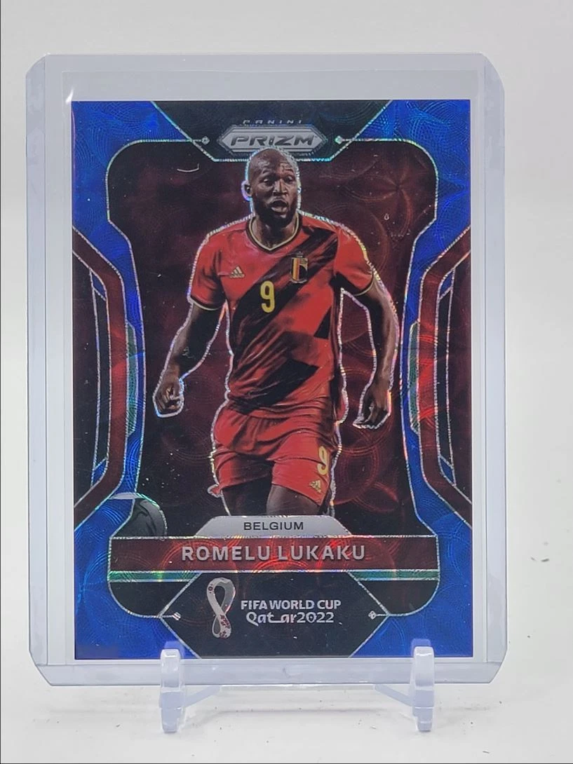 ROMELU LUKAKU 2022 PRIZM FIFA WORLD CUP CHOICE BLUE 001/135 Q1554